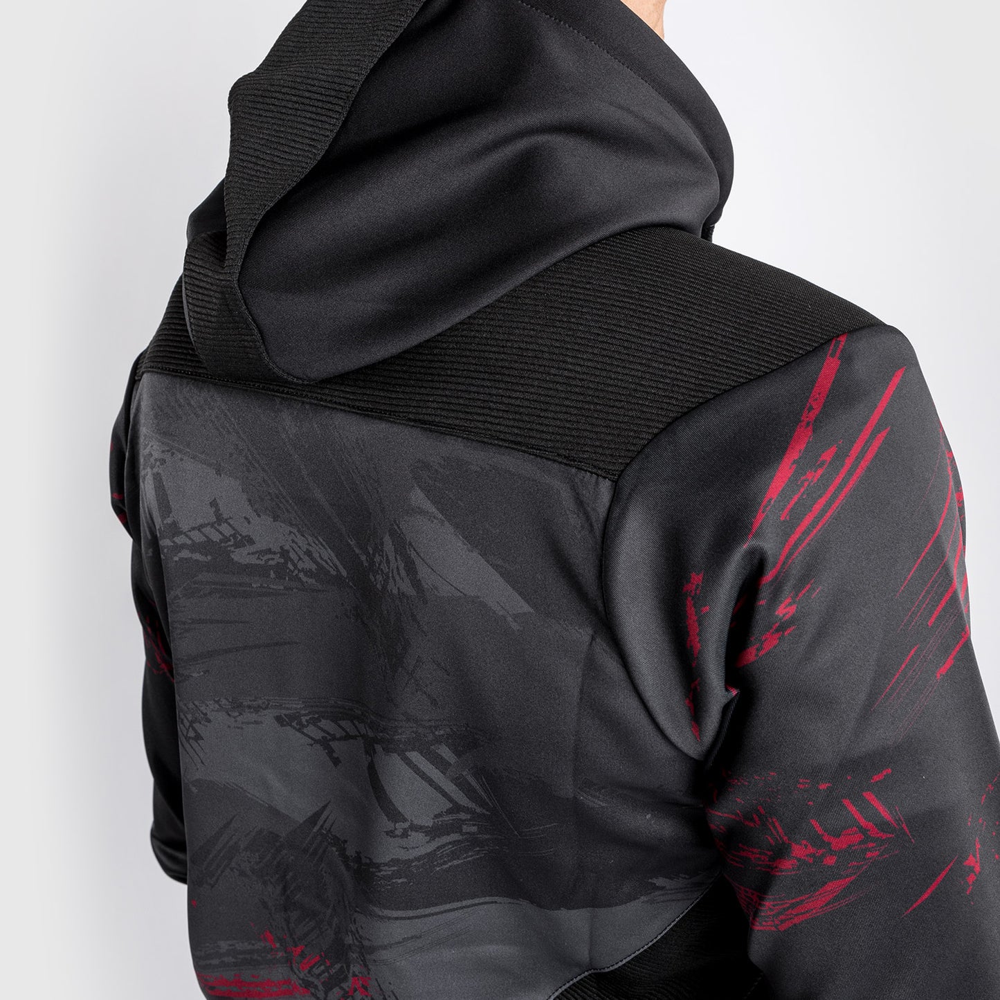 Sudadera con cremallera UFC Venum Authentic Fight Week 2.0 - Negro/Rojo