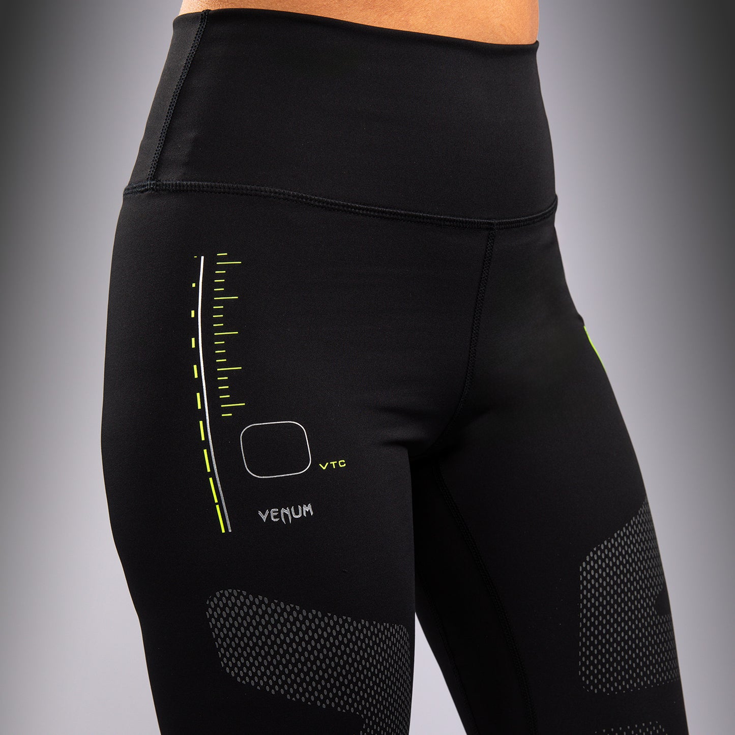 Venum Training Camp 4.0 Leggings - Negro/Verde neón