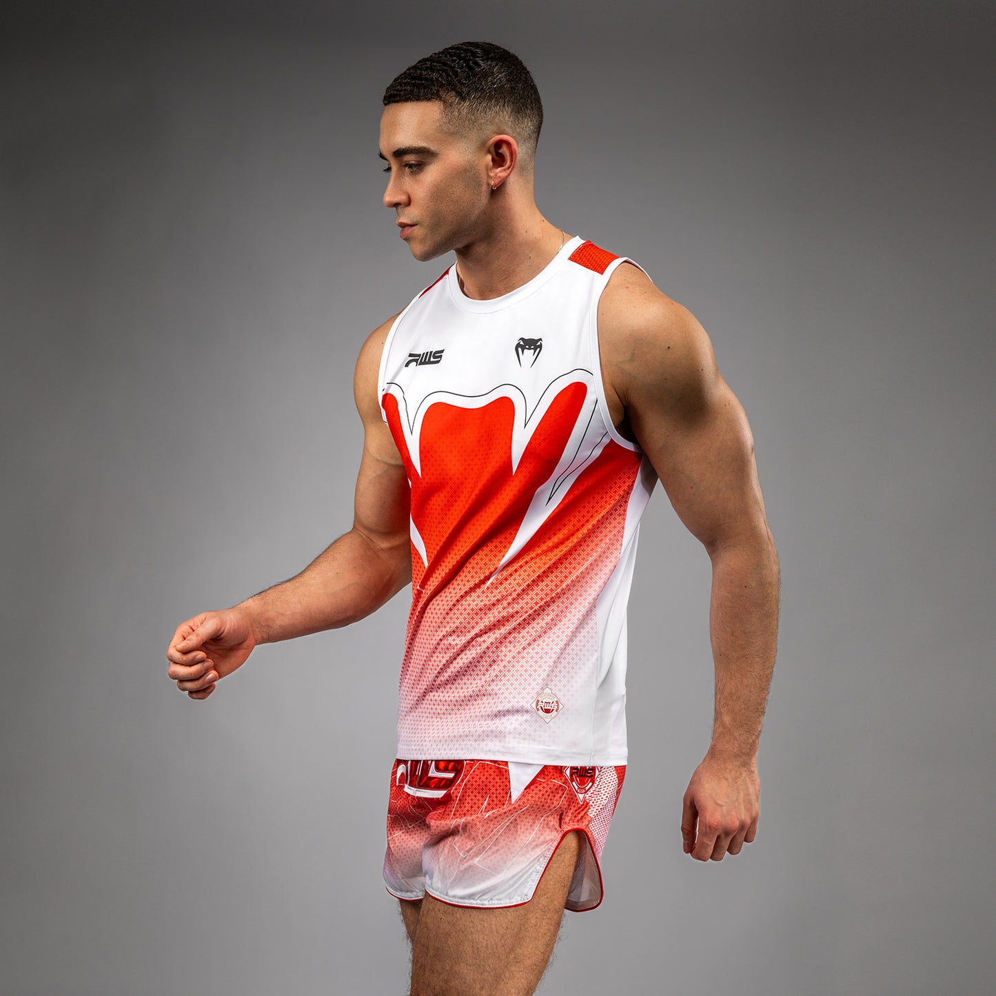 Venum x RWS 2.0 Camiseta Técnica Sin Mangas para Hombre – Blanco/Rojo