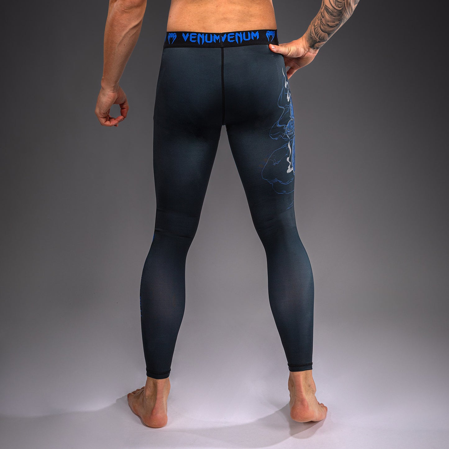 Venum Thunder Dragon Spats – Negro/Azul Real