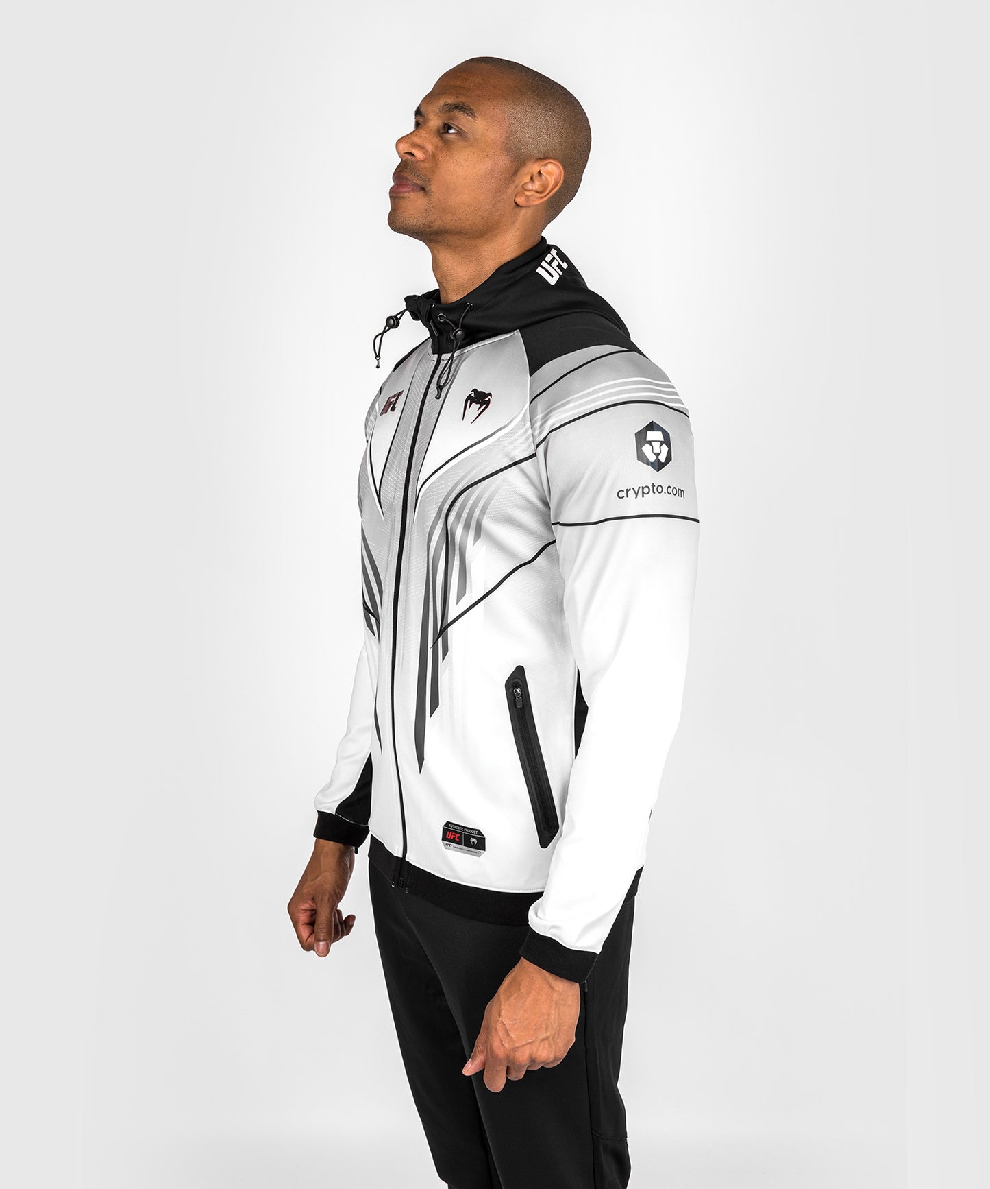 Sudadera con capucha personalizada UFC Venum Authentic Fight Night 2.0 para hombre - Blanco
