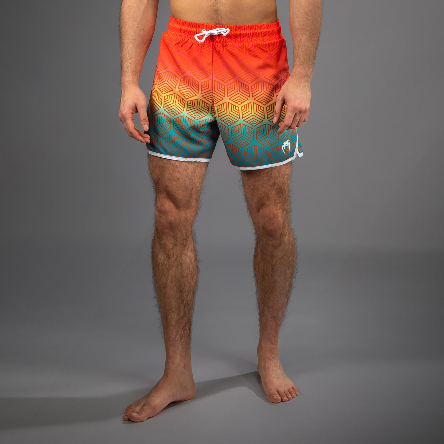 Venum Octane Pantalones Cortos de Playa - Naranja Atardecer/Azul Cielo