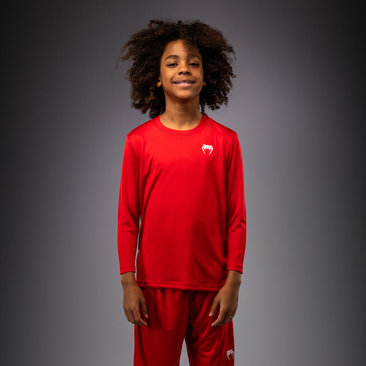Venum Lineup Camiseta de Manga Larga para Niños - Rojo/Blanco