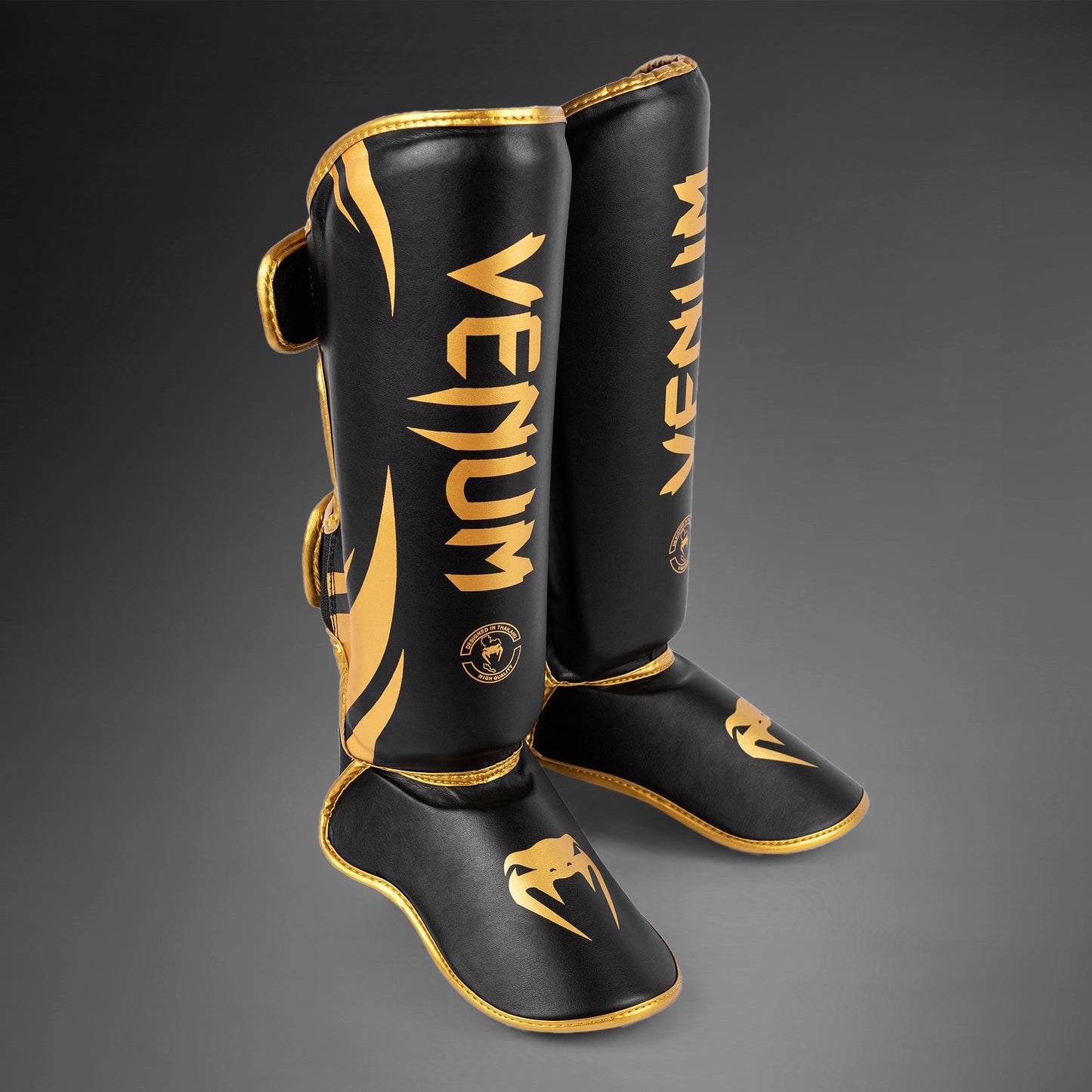 Venum Challenger Espinilleras de pie - Negro/Oro