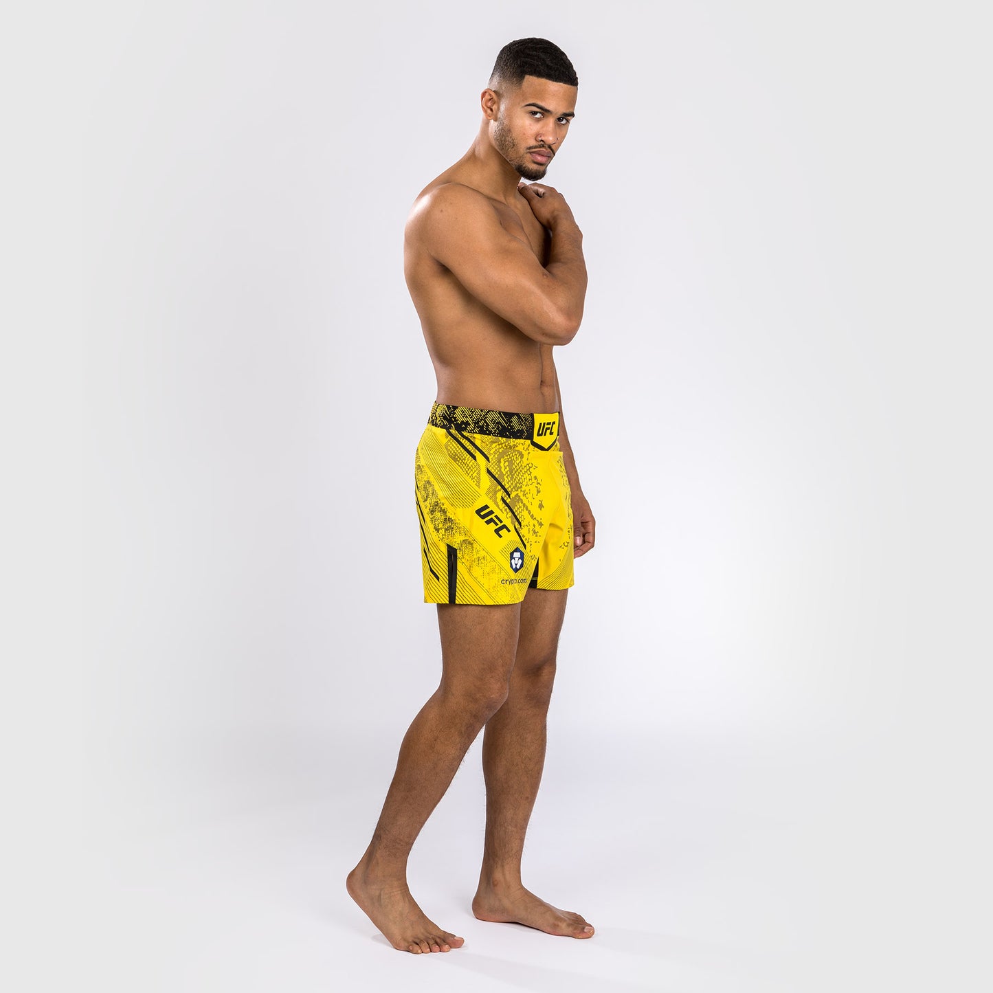 Pantalón Corto UFC Adrenaline by Venum Personalized Authentic Fight Night, Hombre - Corte Corto - Amarillo