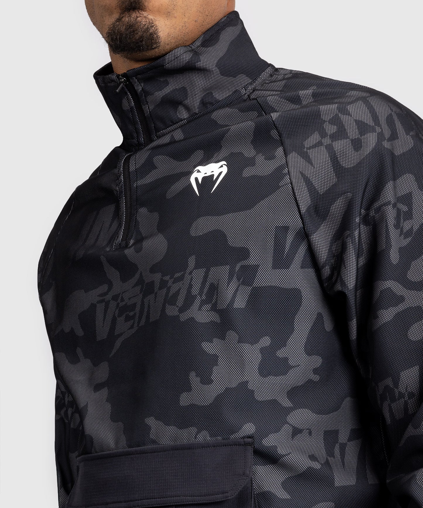 Venum Trooper Chaqueta de Chándal Cremallera Para Hombre - Negro/Carbón Oscuro