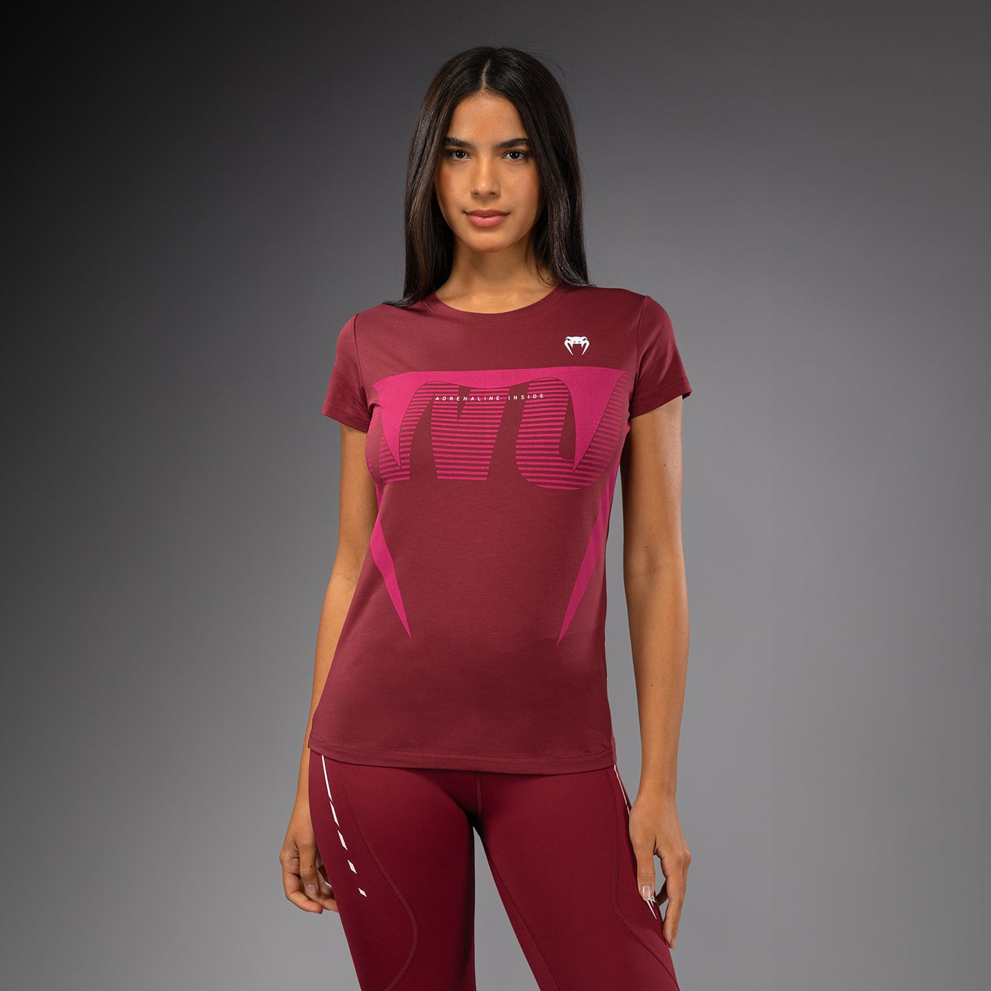 Venum Adrenaline Camiseta Mujer – Burdeos/Rosa