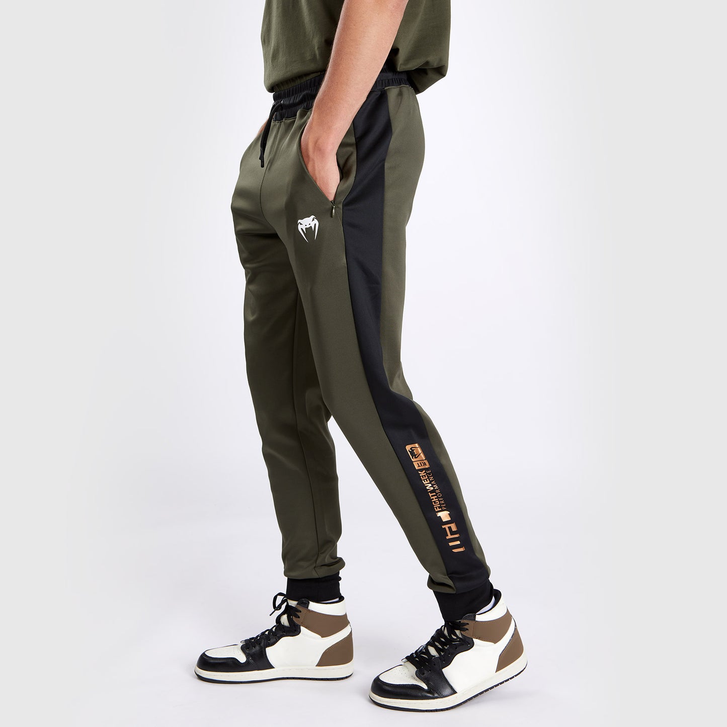 UFC Adrenaline by Venum Fight Week Pantalón de chándal de alto rendimiento para Hombre - Caqui/Bronce