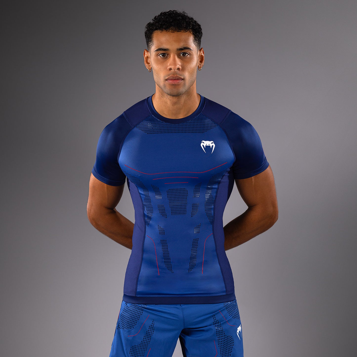 Venum Technical 3.0 Camiseta de Manga Corta Rashguard - Azul Noche