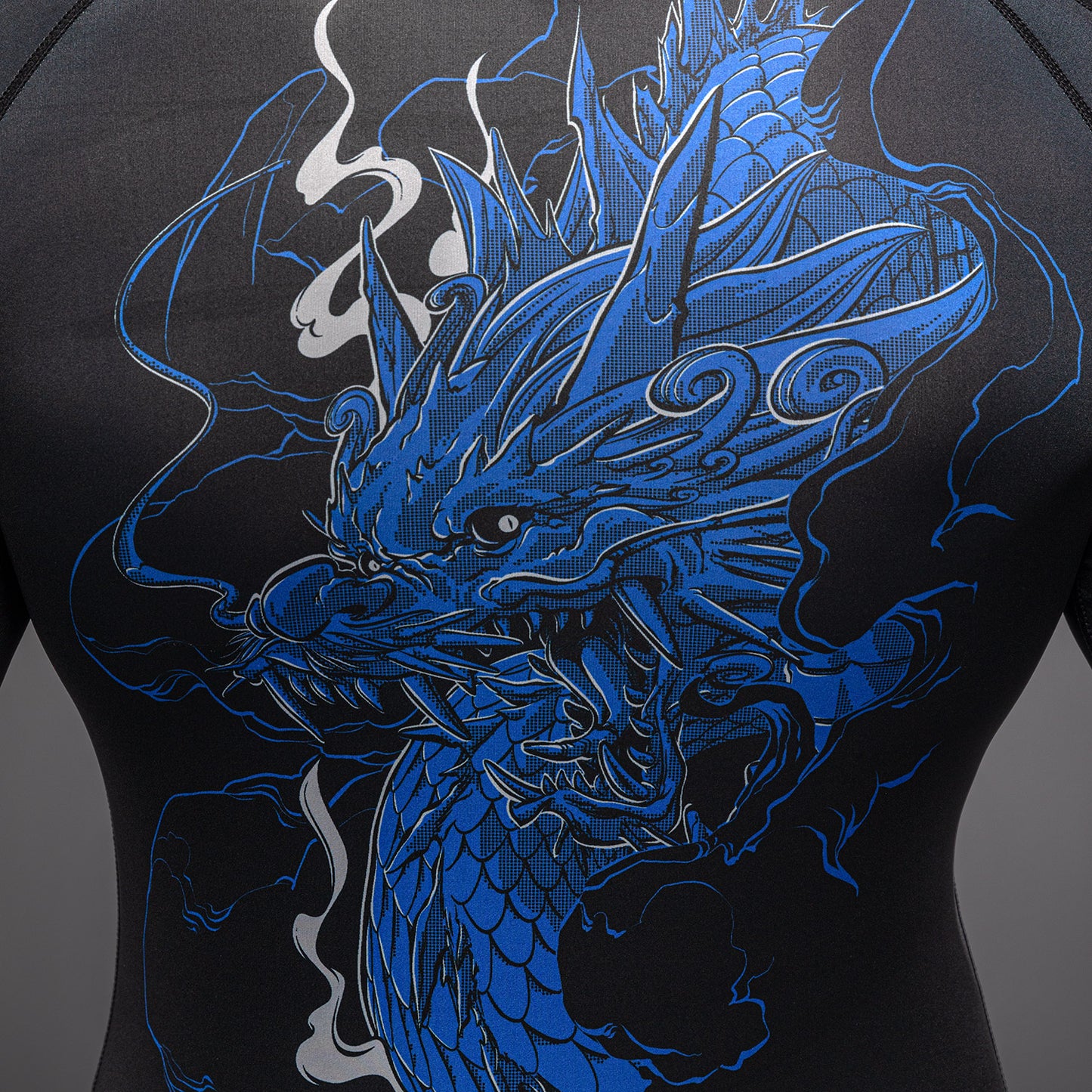 Venum Thunder Dragon Rashguard Manga Larga – Negro/Azul Real