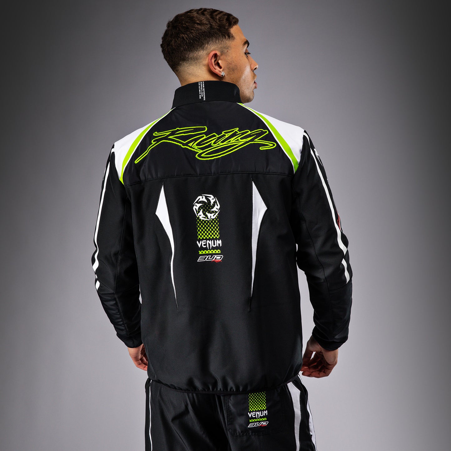 Venum x Bud Racing Chaqueta para Hombre - Negro/Blanco/Verde lima