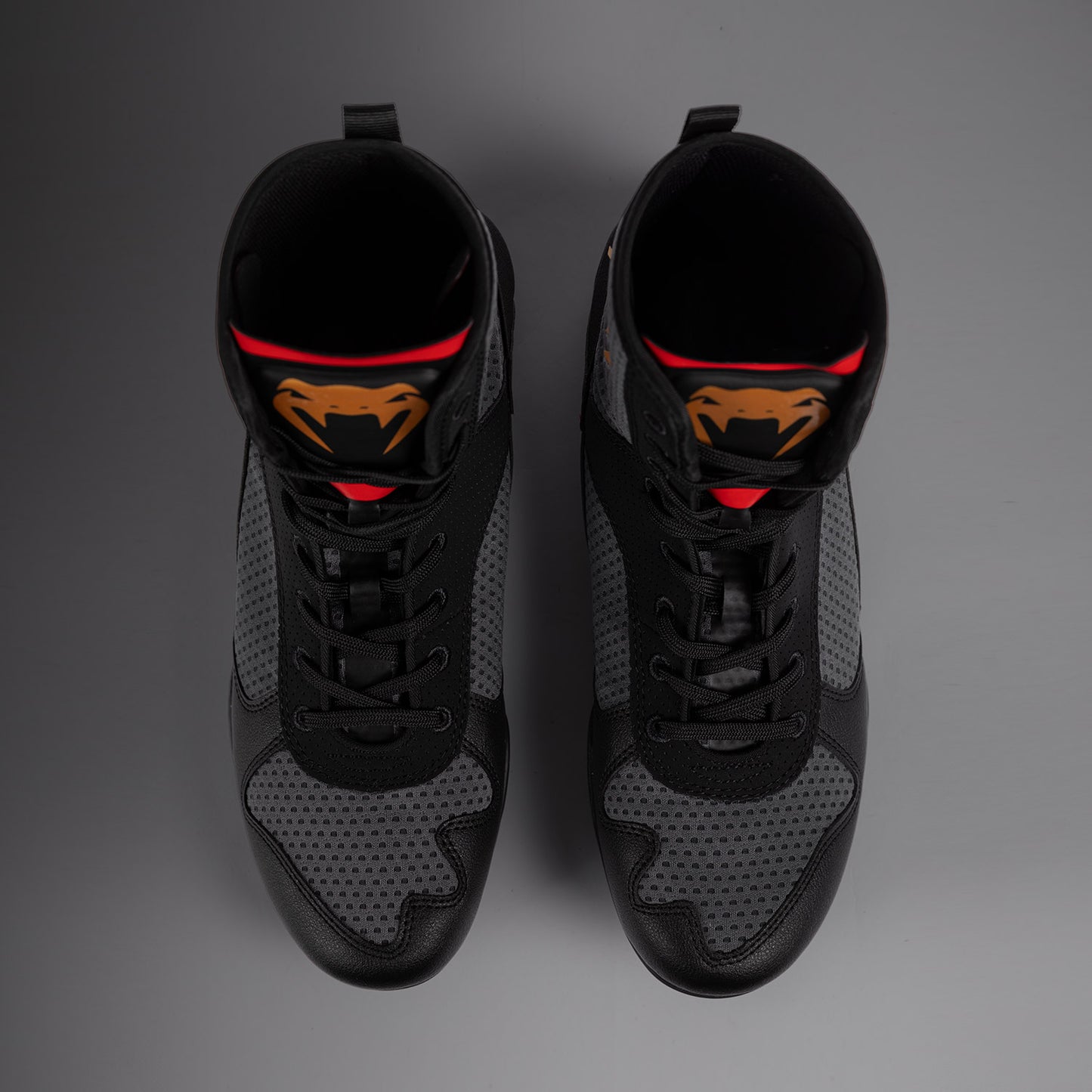 Venum Elite Zapatillas de Boxeo - Gris Tormenta/Oro