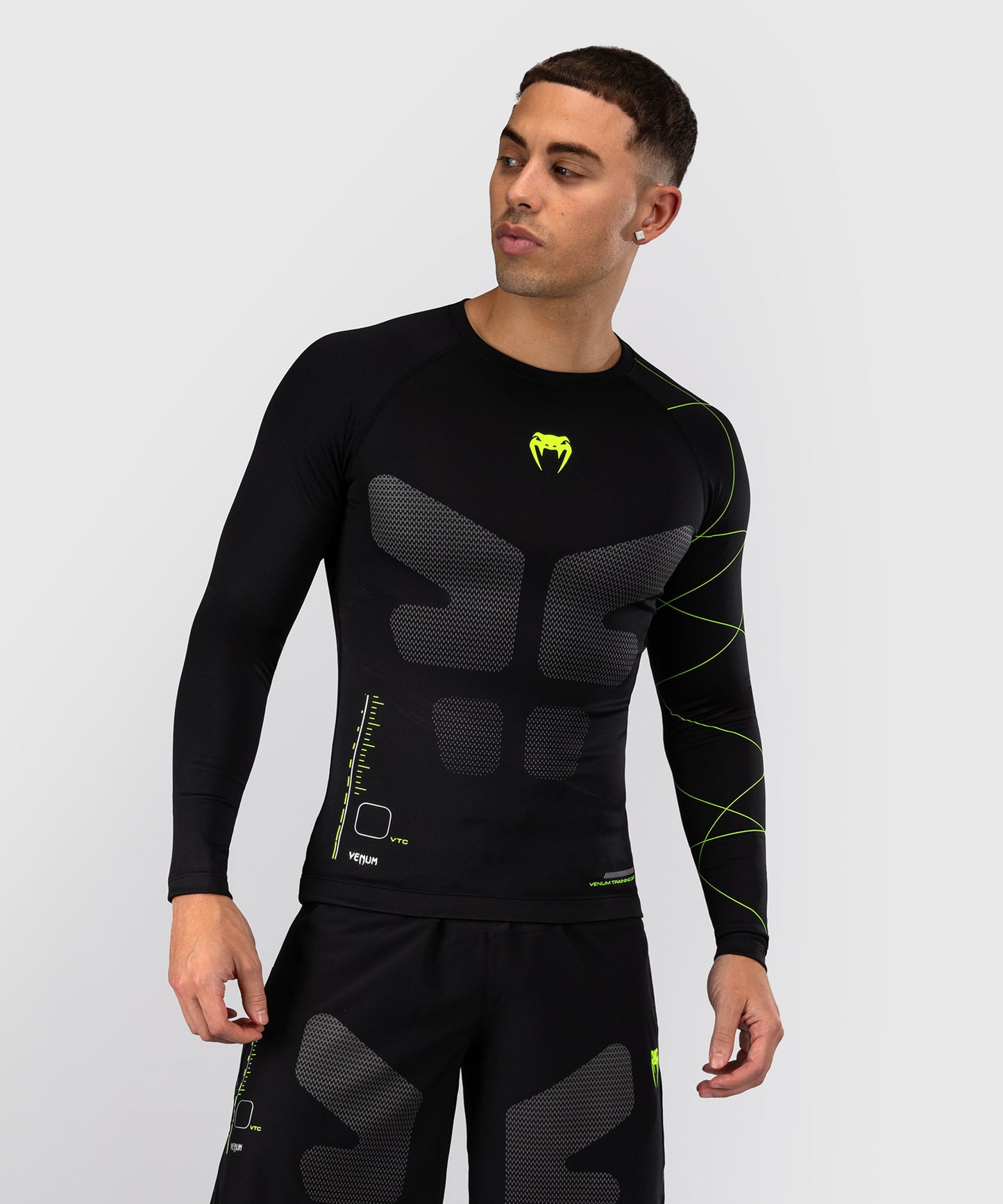 Venum Training Camp 4.0 Lycra de manga larga - Negro/Verde neón