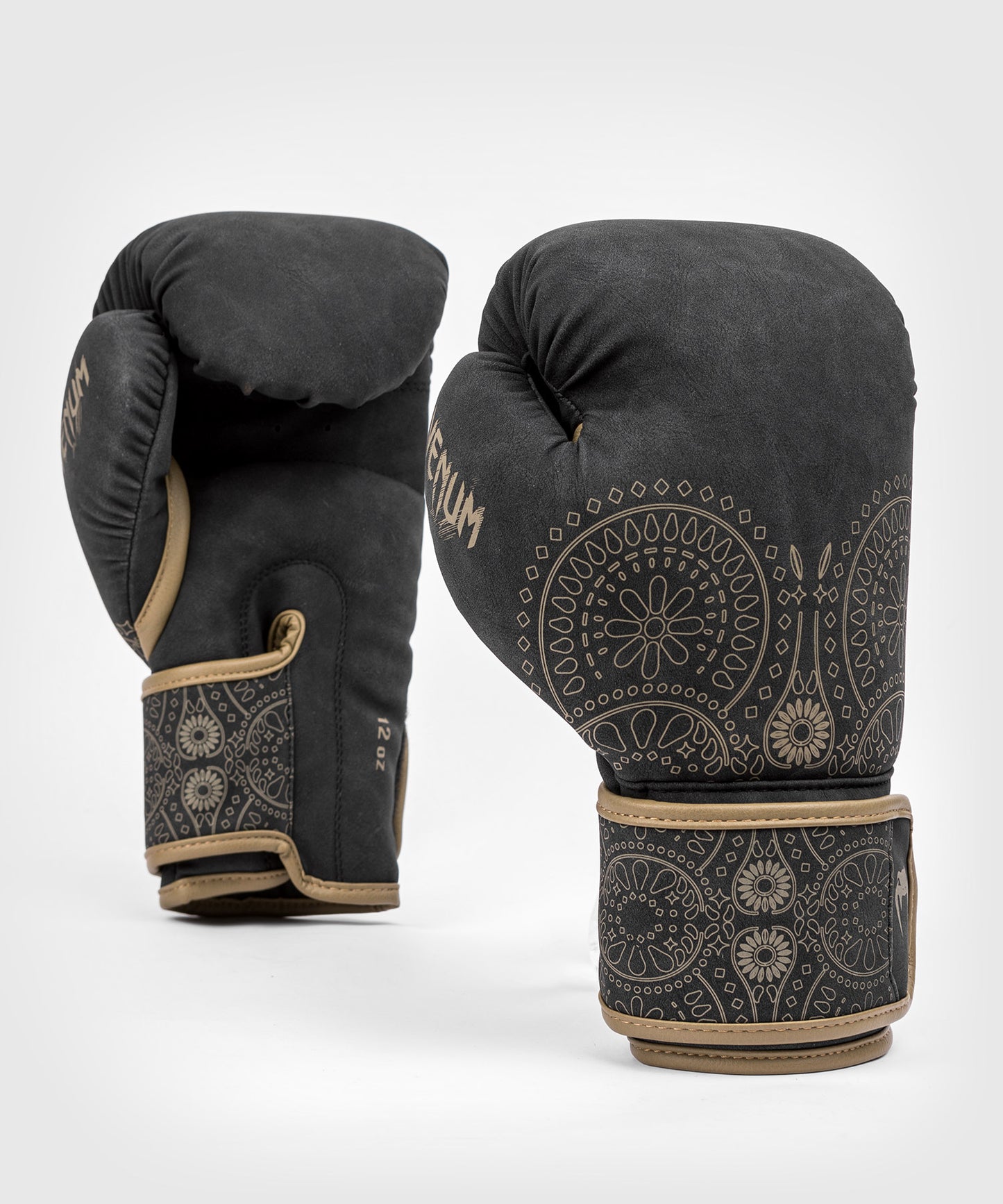Venum Santa Muerte Dark Side - Guantes de Boxeo - Negro/Marrón
