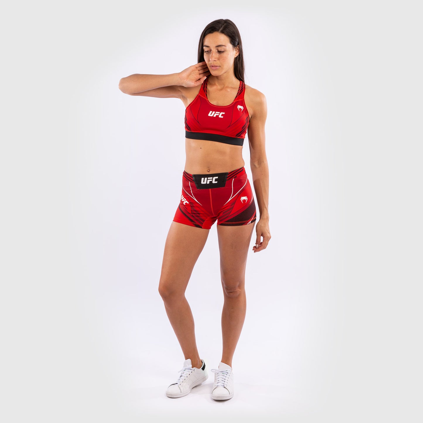 Pantalón De Vale Tudo Para Mujer UFC Venum Authentic Fight Night – Modelo Corto - Rojo