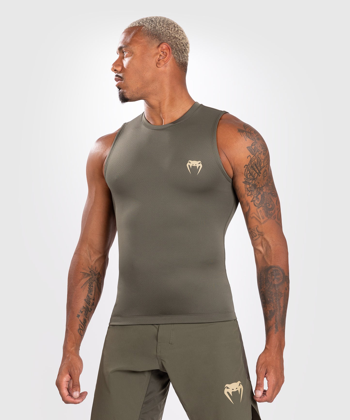 Venum Contender Lycra sin mangas para hombre - Caqui