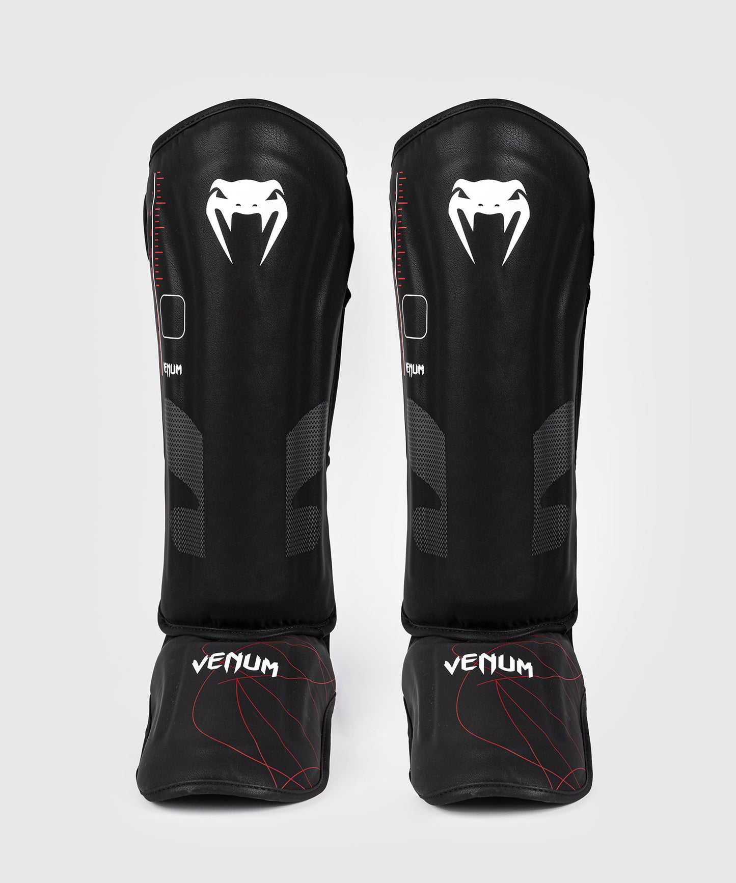 Venum Tactical XT Espinilleras - Negro/Rojo Fuego