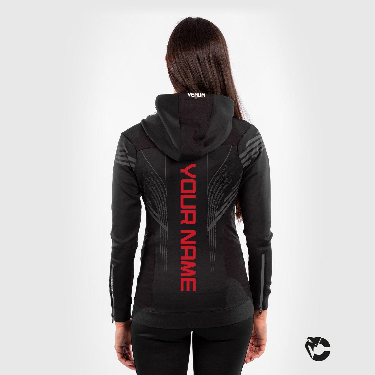 Sudadera Para Mujer Personalizada UFC Venum Authentic Fight Night Walkout - Negro