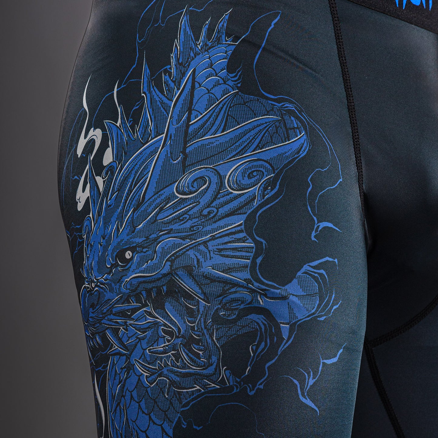 Venum Thunder Dragon Spats – Negro/Azul Real
