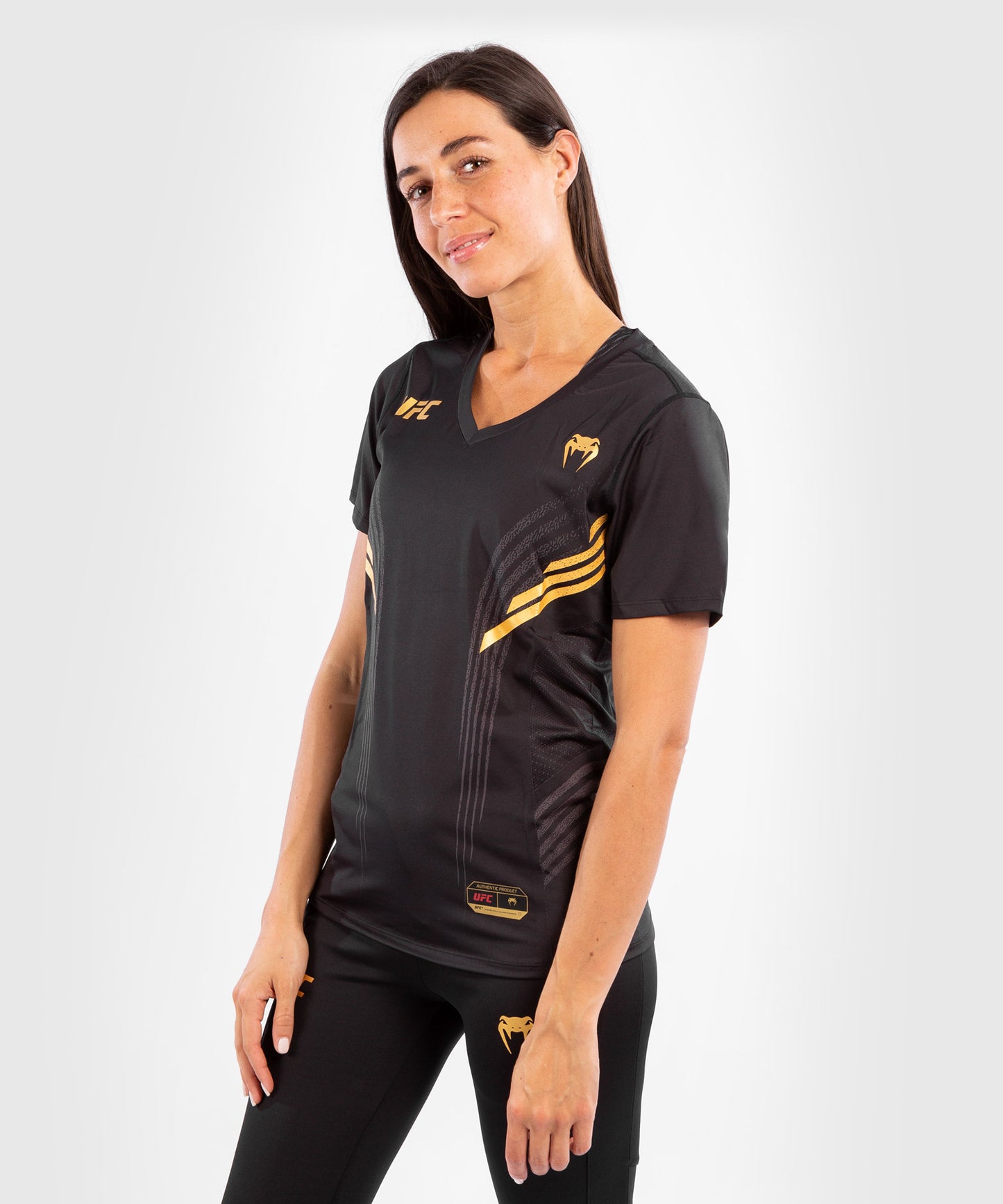 Camiseta Técnica Para Mujer UFC Venum Authentic Fight Night - Campeón