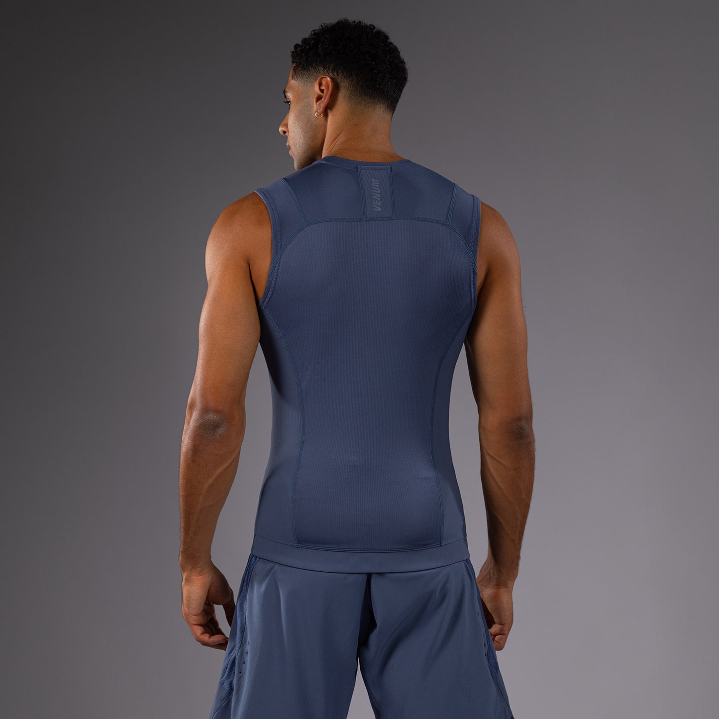 Venum G-Fit Air Rashguard sin Mangas para Hombre - Azul Niebla