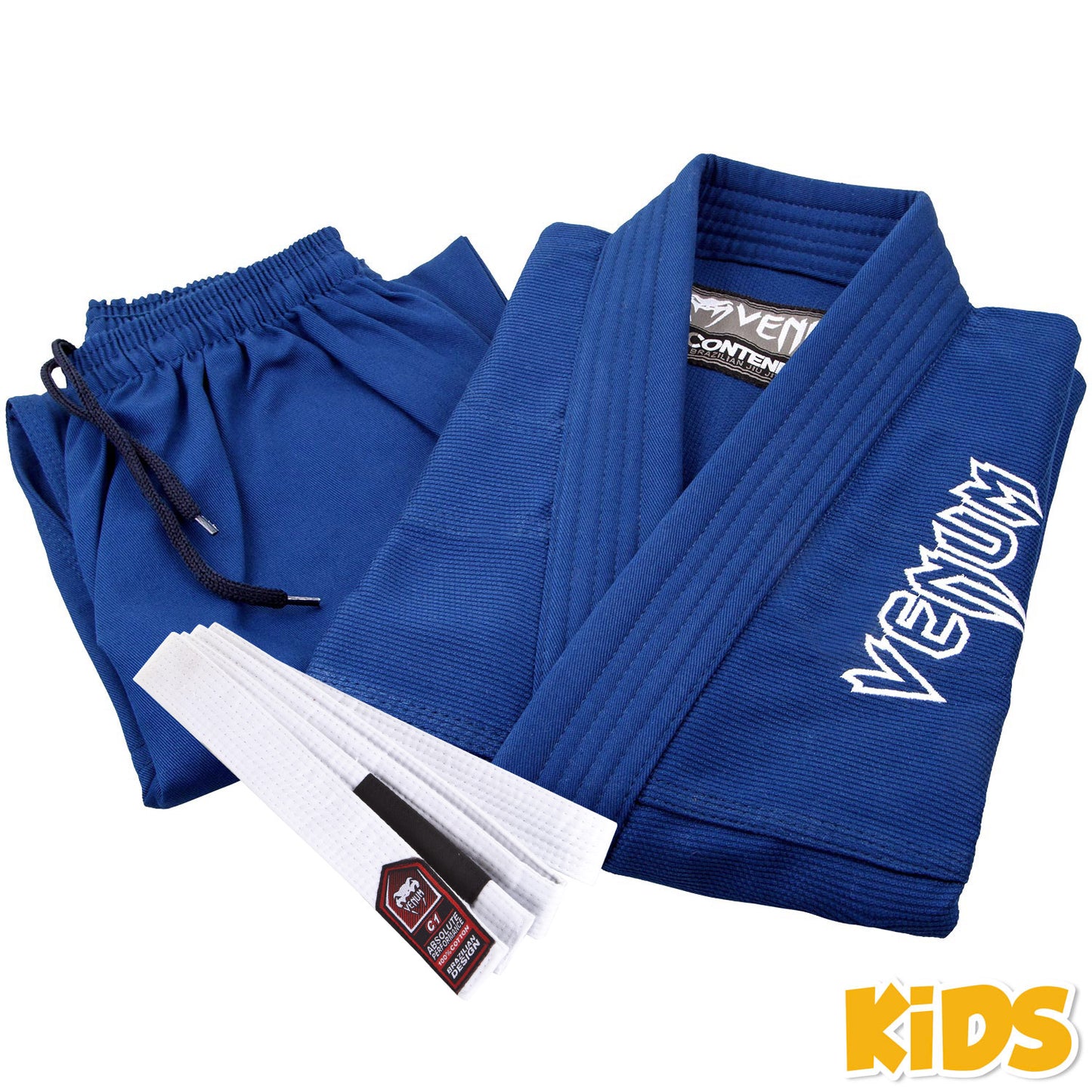 Venum Contender Kids Kimono BJJ (Cinturón blanco incluido) - Azul