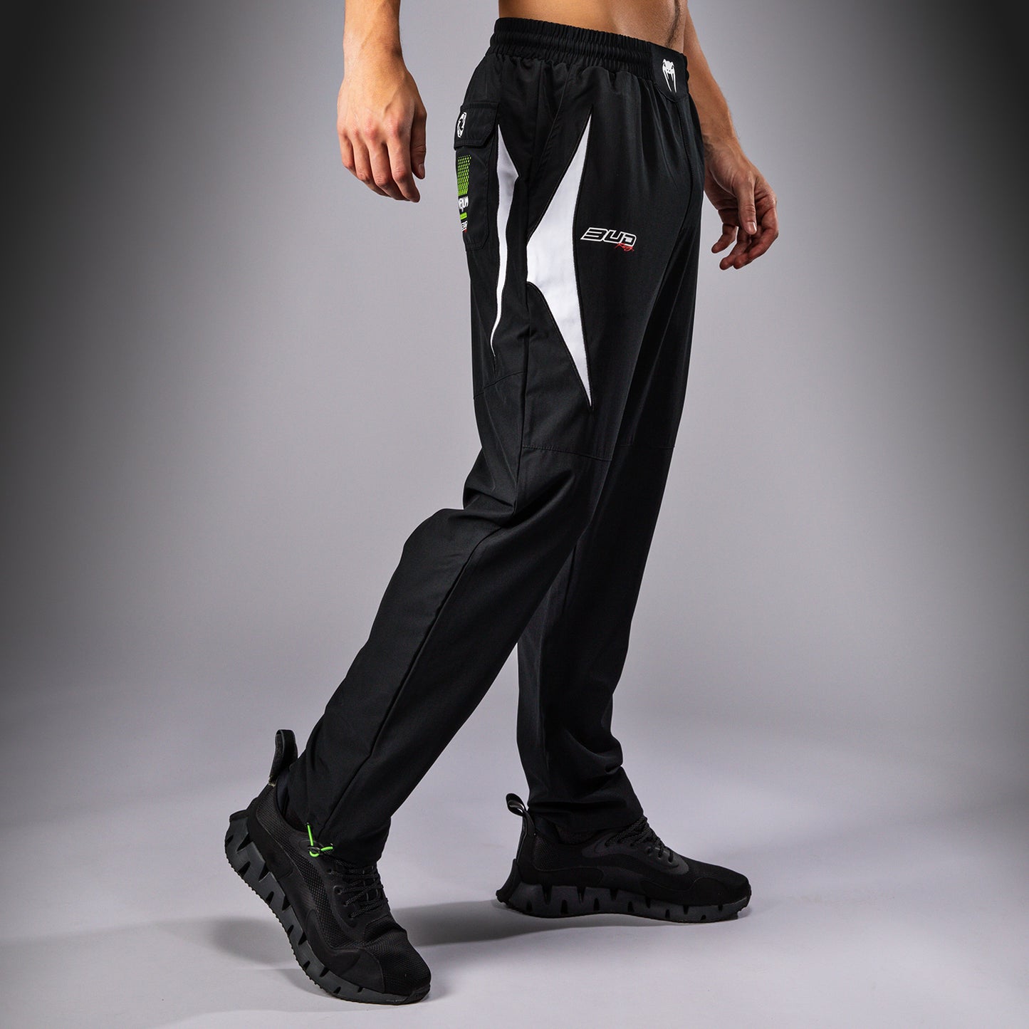 Venum x Bud Racing Joggers para Hombre - Negro/Blanco/Verde lima