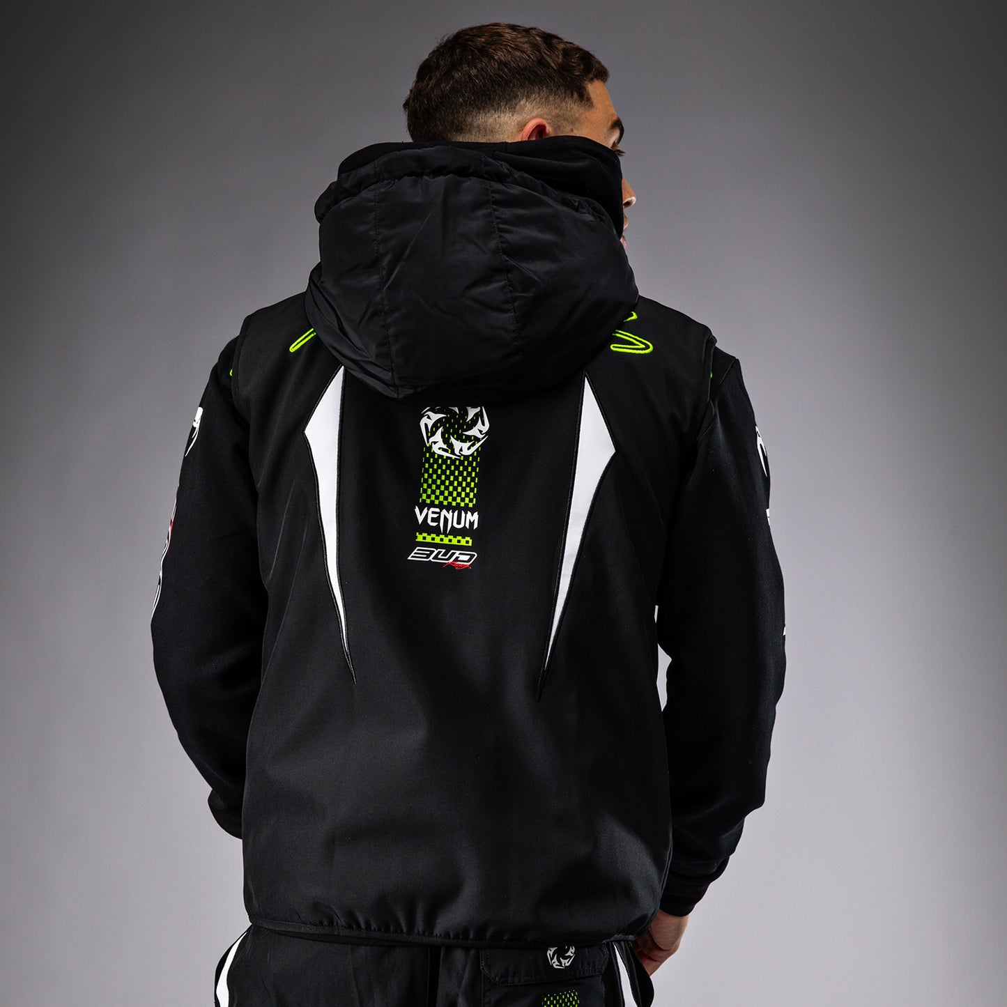 Venum x Bud Racing Chaqueta sin mangas para Hombre - Negro/Blanco/Verde lima