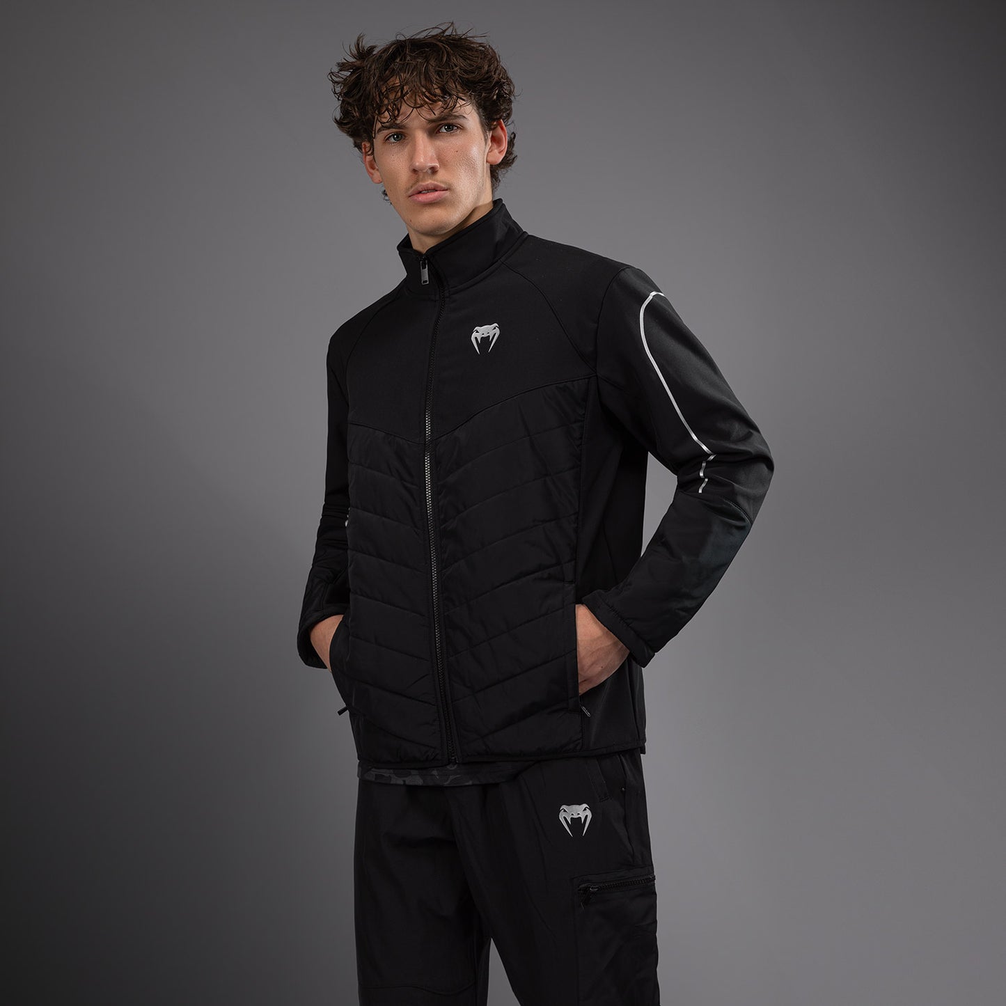 Venum Paddock Chaqueta Softshell Manga Larga - Negro