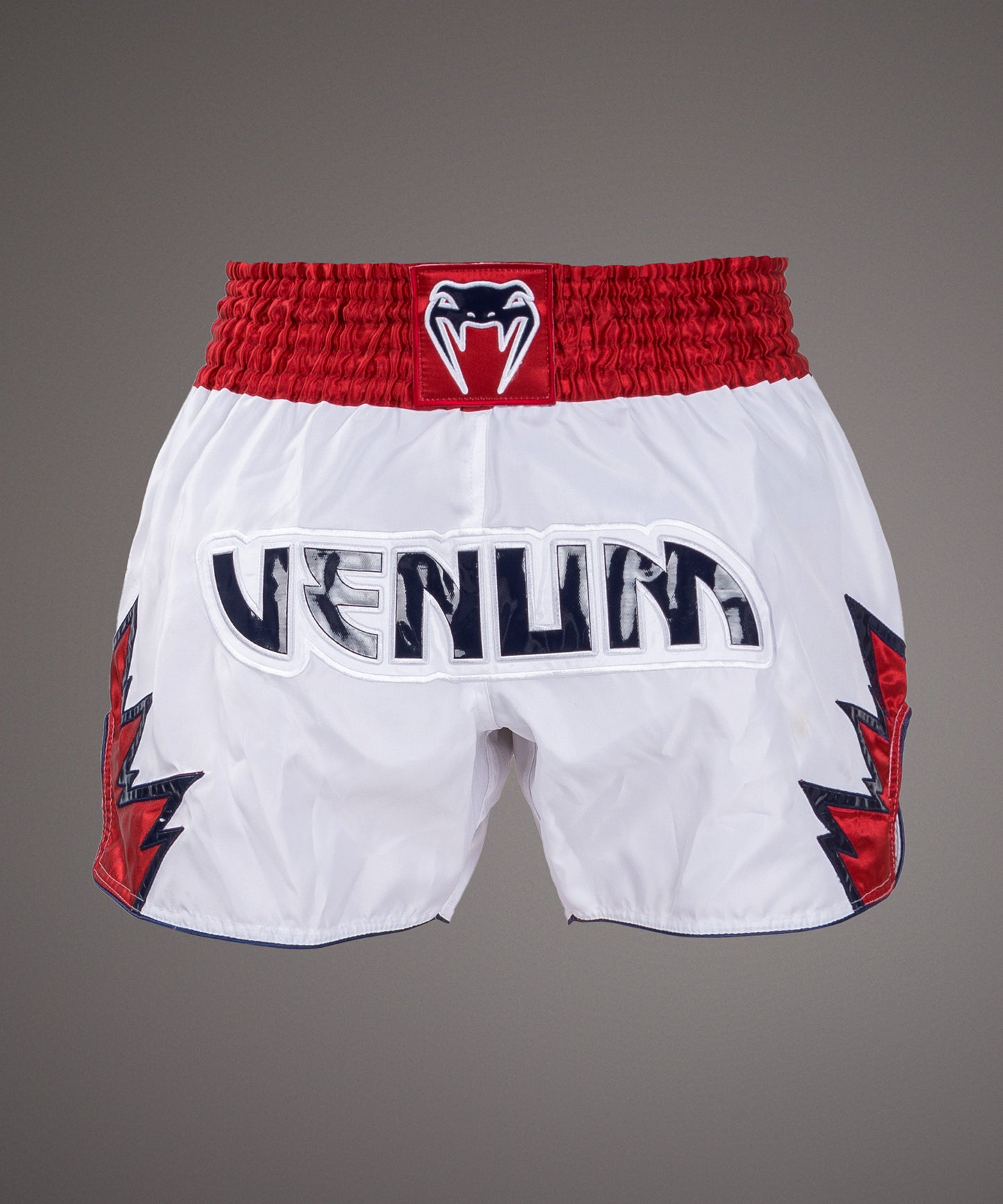Venum Inferno Pantalones cortos de Muay Thai - Blanco/Rojo