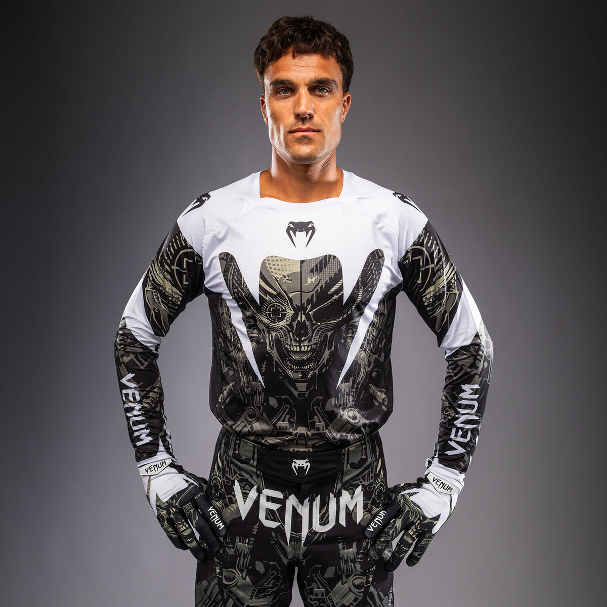 Venum MX Elite Camiseta de Motorsports - Negro/Arena