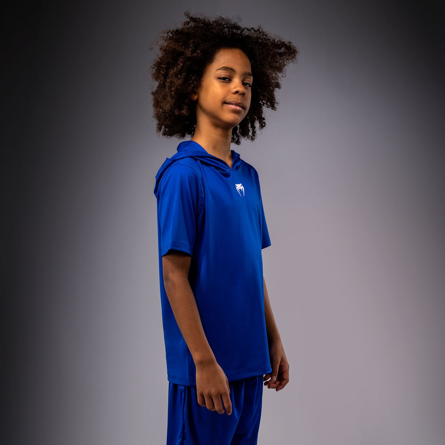 Venum Elite Sudadera Dry-Tech Manga Corta Para Niños - Azul Real