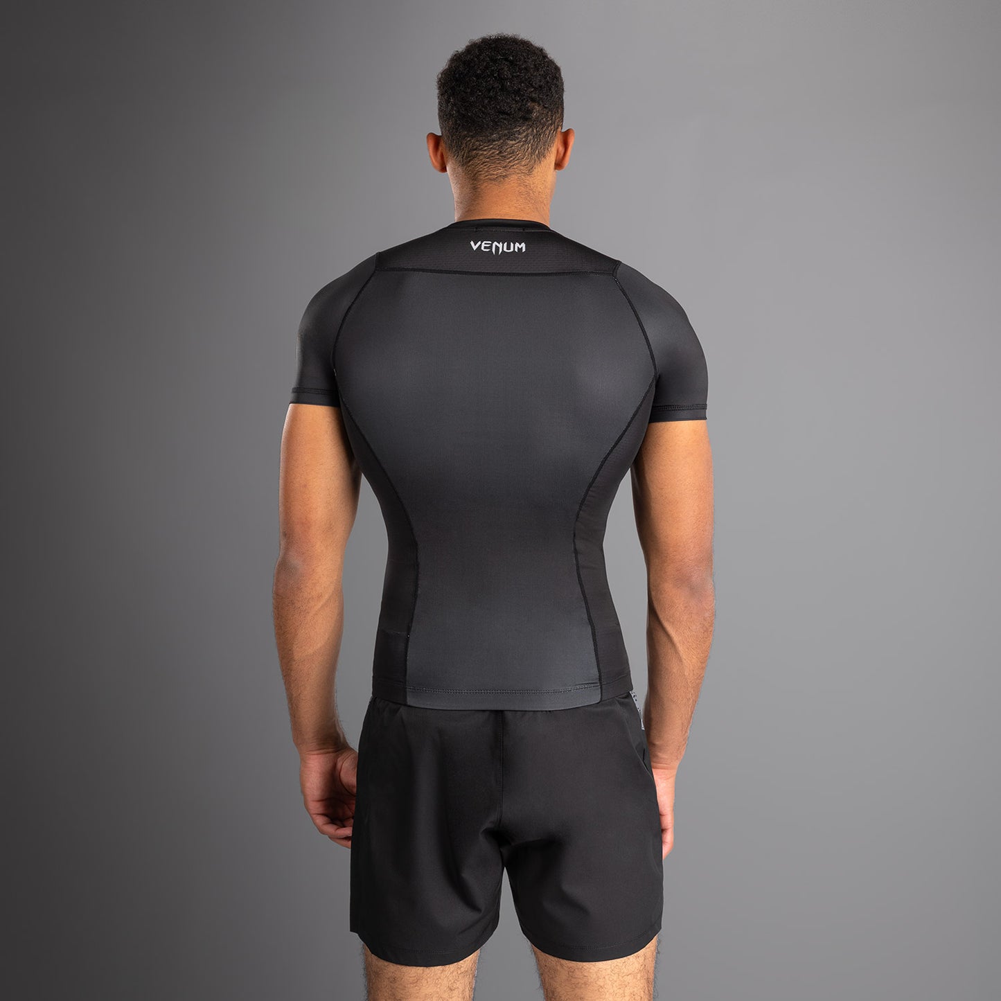 Venum No Gi Rashguards - Negro/Gris Plateado