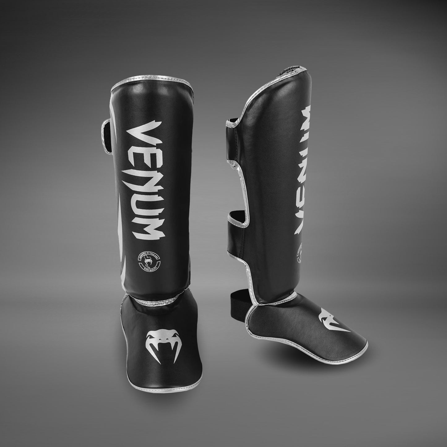Venum Challenger Espinilleras de pie - Negro/Plata