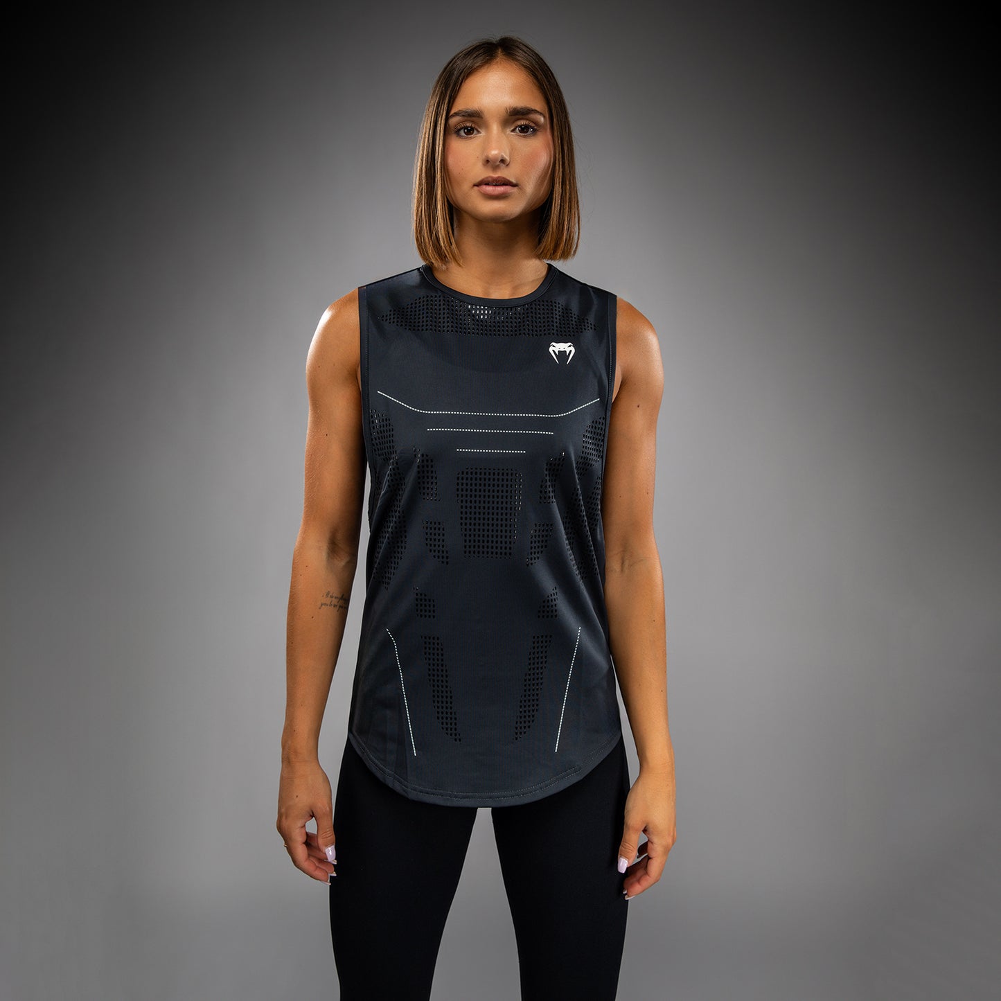 Venum Technical 3.0 Camiseta Sin Mangas Dry Tech para Mujeres - Storm Grey