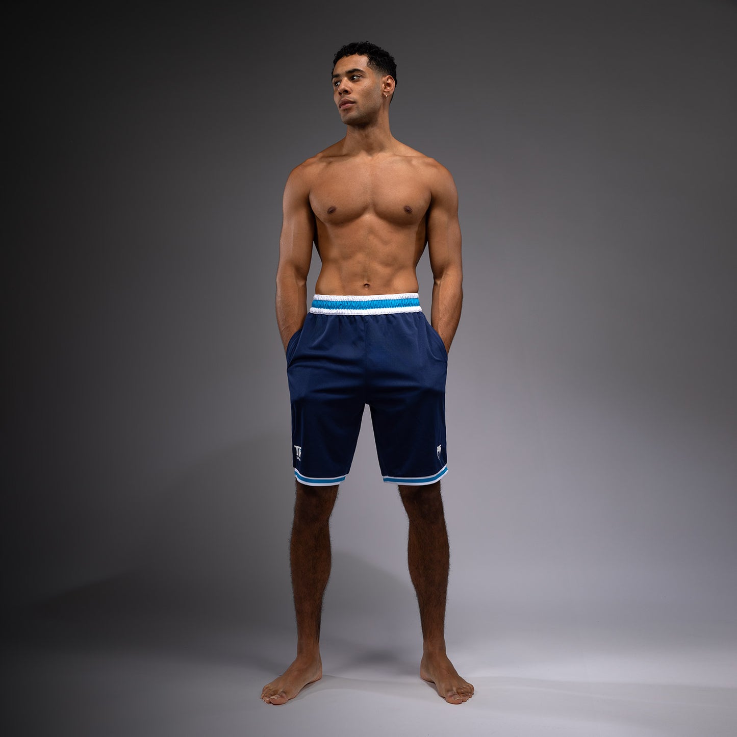 Venum x Top Rank Original Pantalones Cortos de Baloncesto para Hombre - Azul Marino