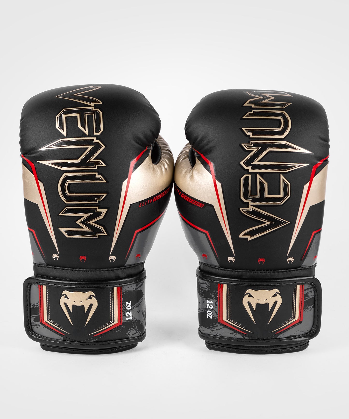 Venum Elite Evo Guantes de Boxeo - Negro/Dorado/Rojo