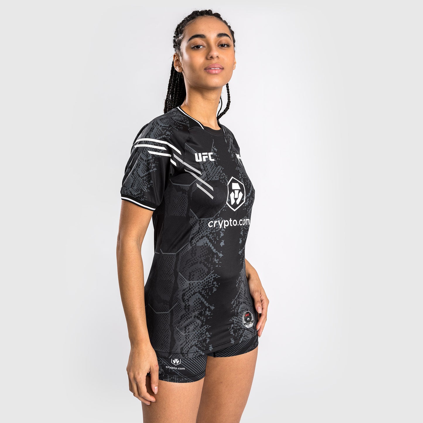 UFC Adrenaline by Venum Authentic Fight Night T-shirt Walkout para Mujer - Negro