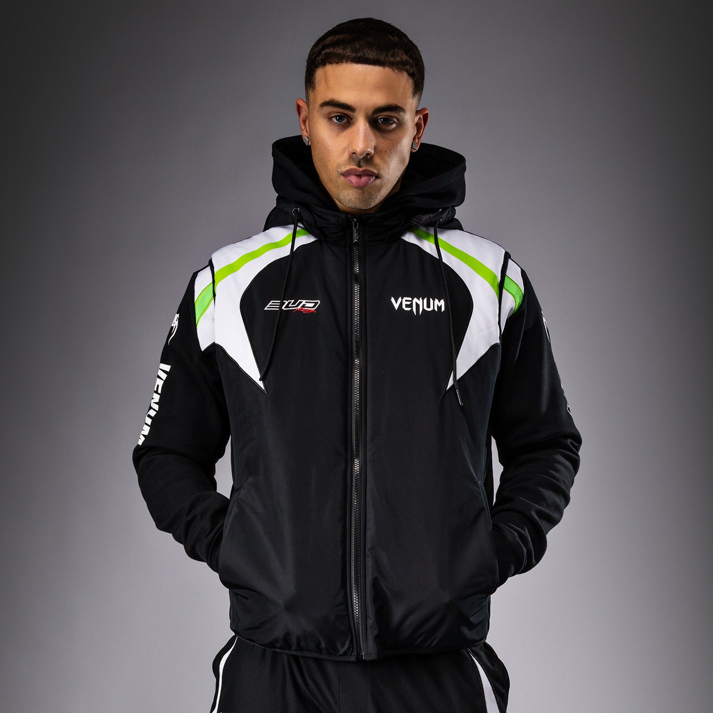 Venum x Bud Racing Chaqueta sin mangas para Hombre - Negro/Blanco/Verde lima