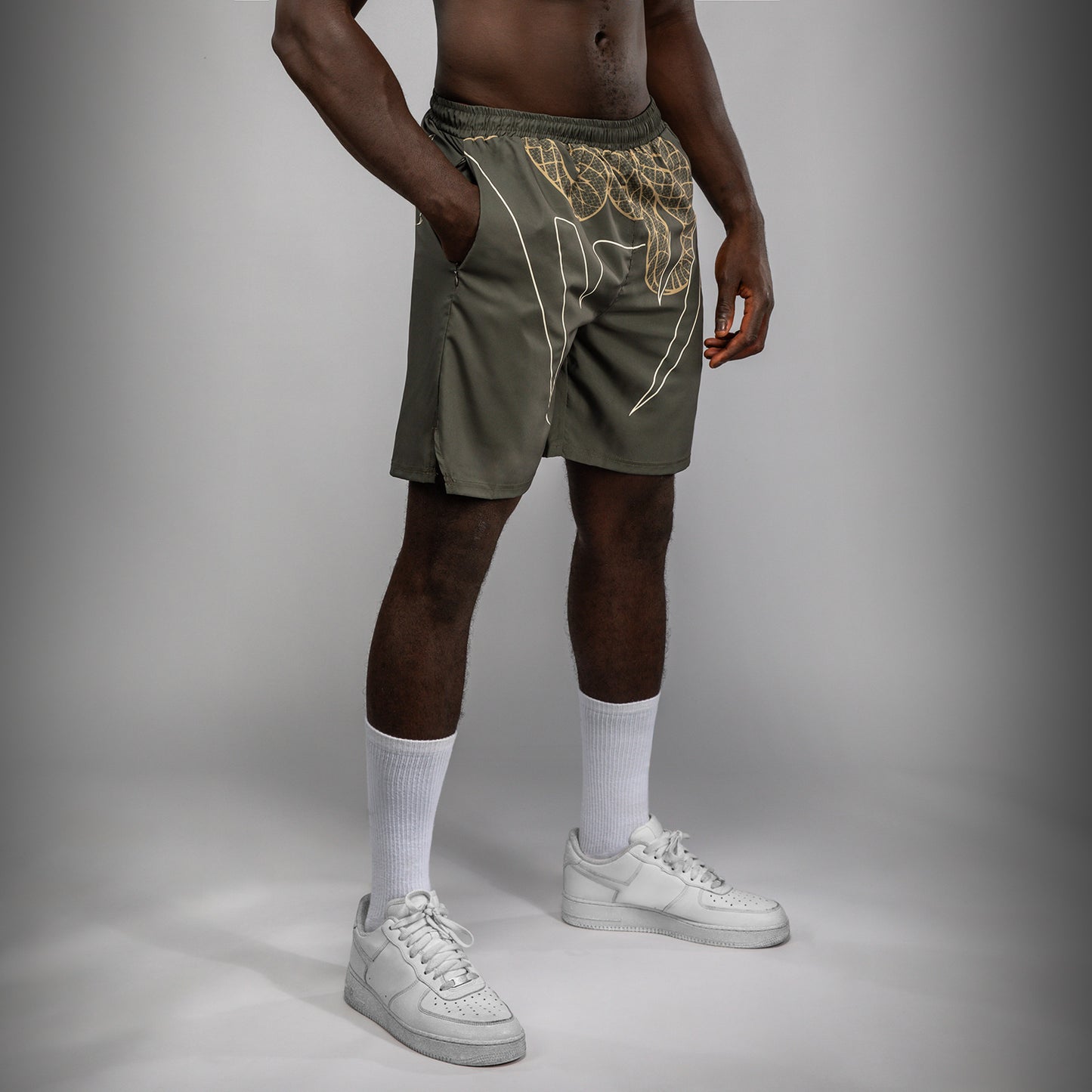 Venum Serpenti Pantalones Cortos de Entrenamiento – Caqui/Bronce/Marfil