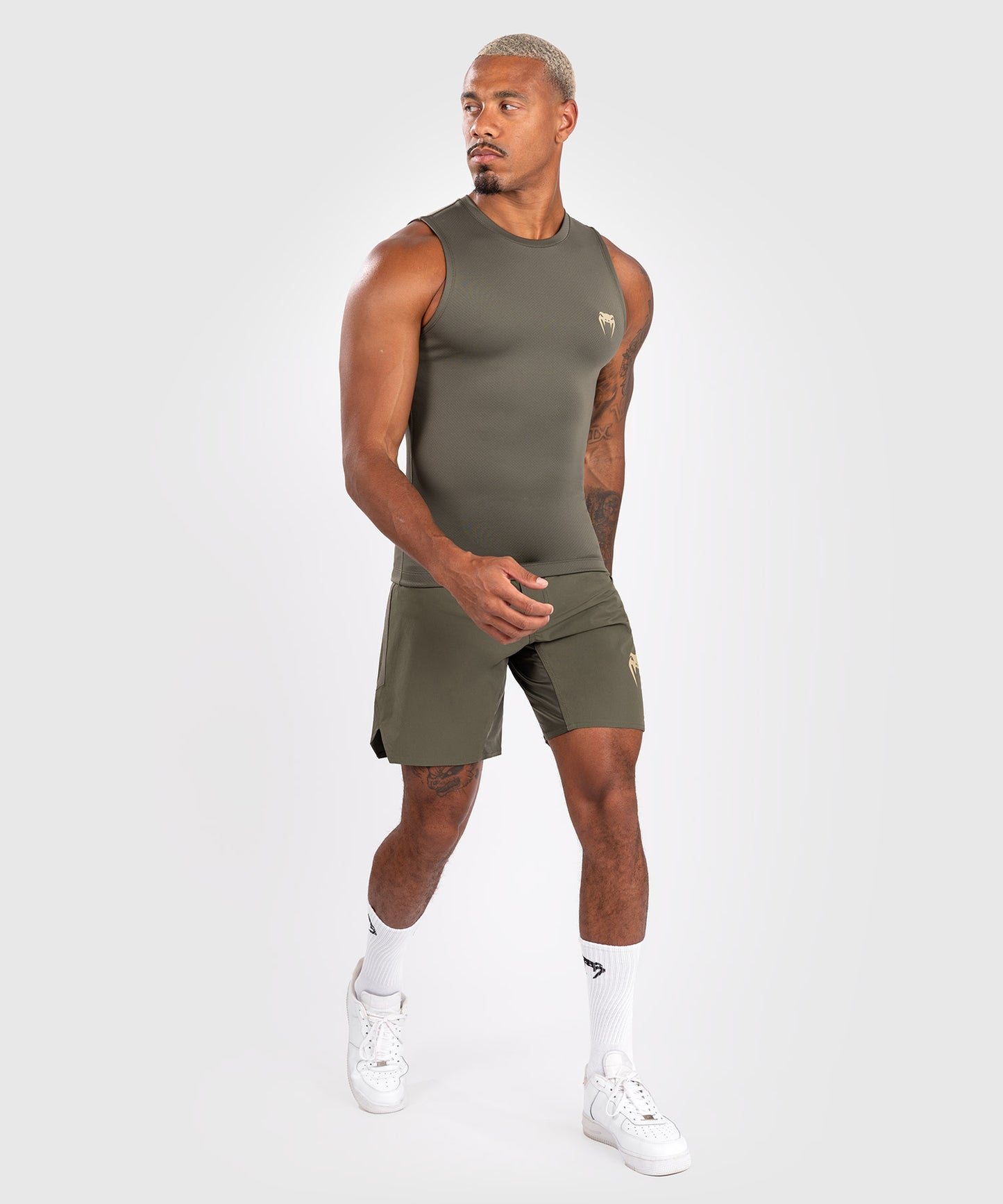 Venum Contender Lycra sin mangas para hombre - Caqui