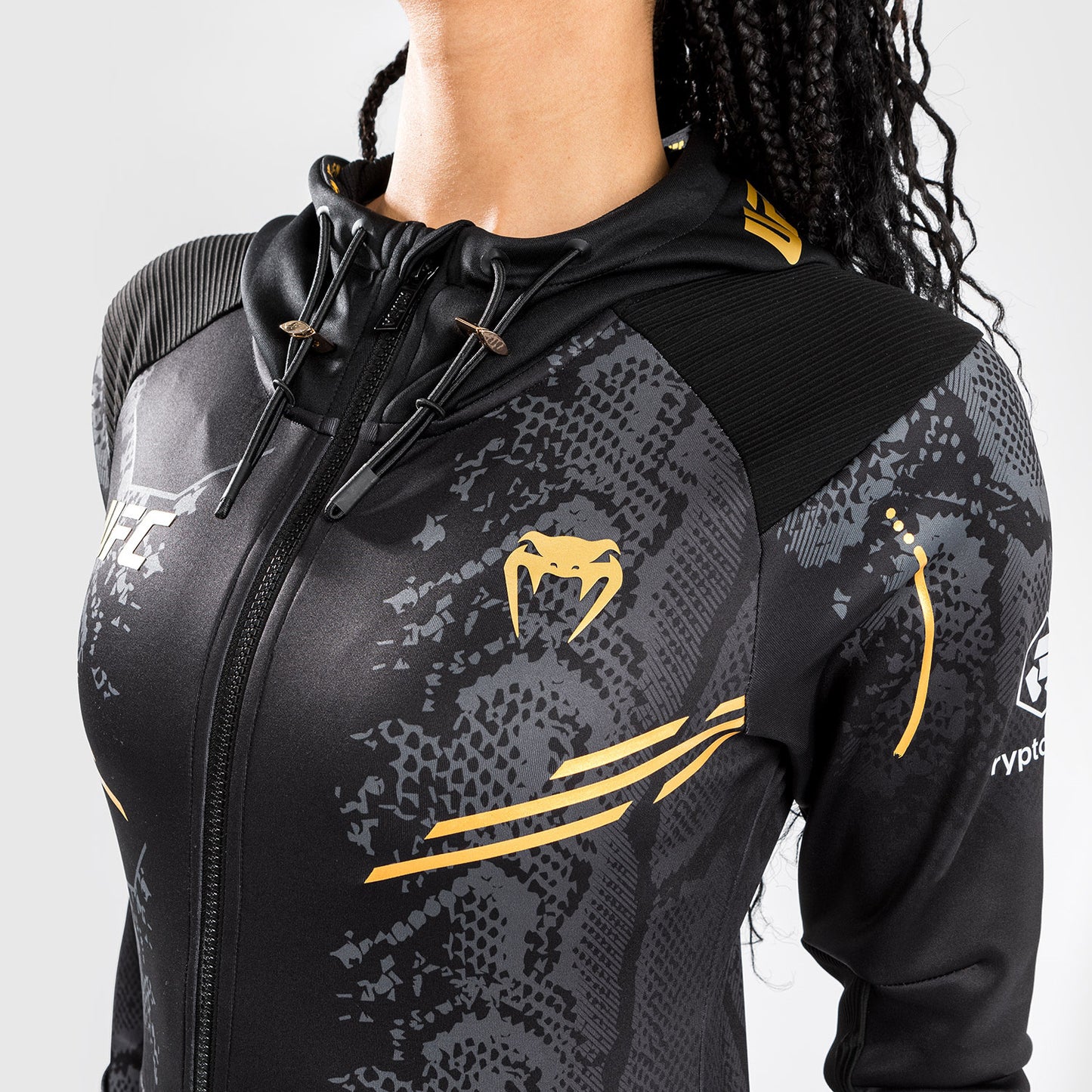 UFC Adrenaline by Venum Authentic Fight Night Sudadera con capucha Walkout para Mujer - Champion
