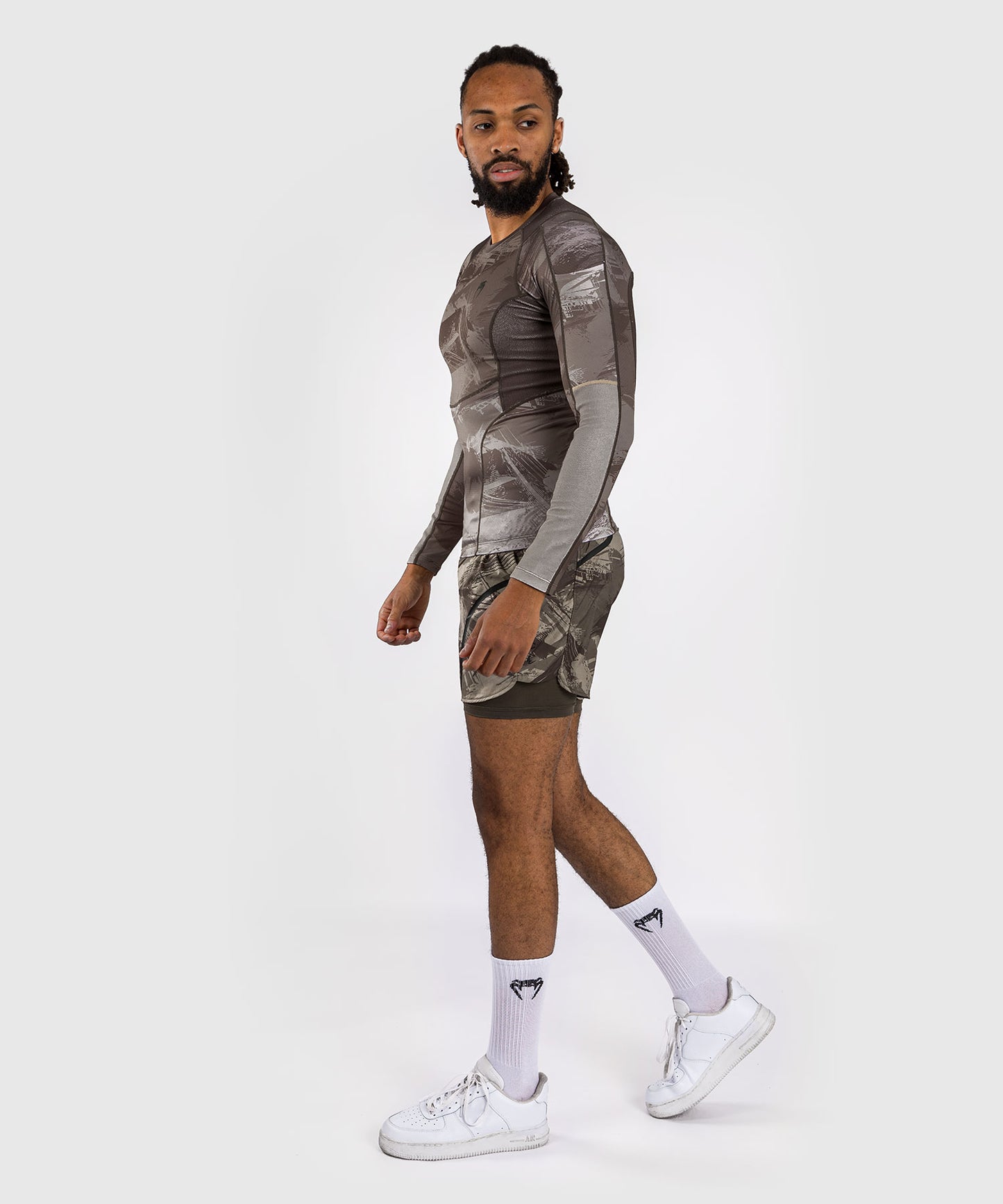 Venum Electron 3.0 Lycra Manga Larga - Sable