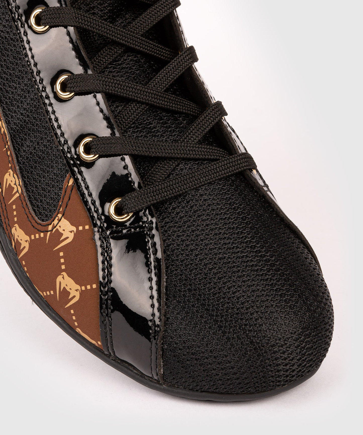 Zapatillas de boxeo Venum Elite Evo Monogram - Negro/Marrón