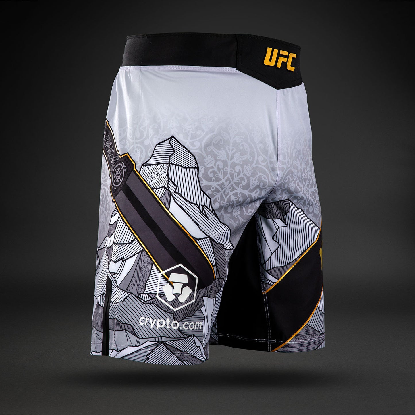 UFC Unrivaled by Venum Islam Makhachev Pantalones de Lucha para Hombres - Blanco/Negro