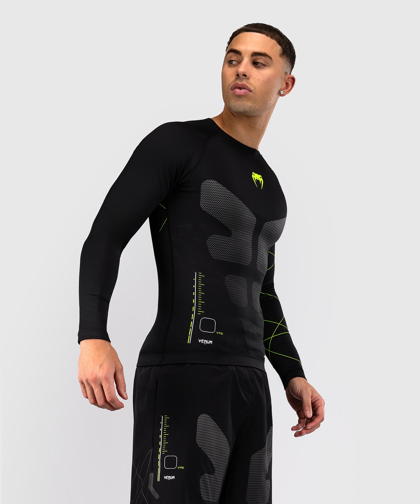 Venum Training Camp 4.0 Lycra de manga larga - Negro/Verde neón