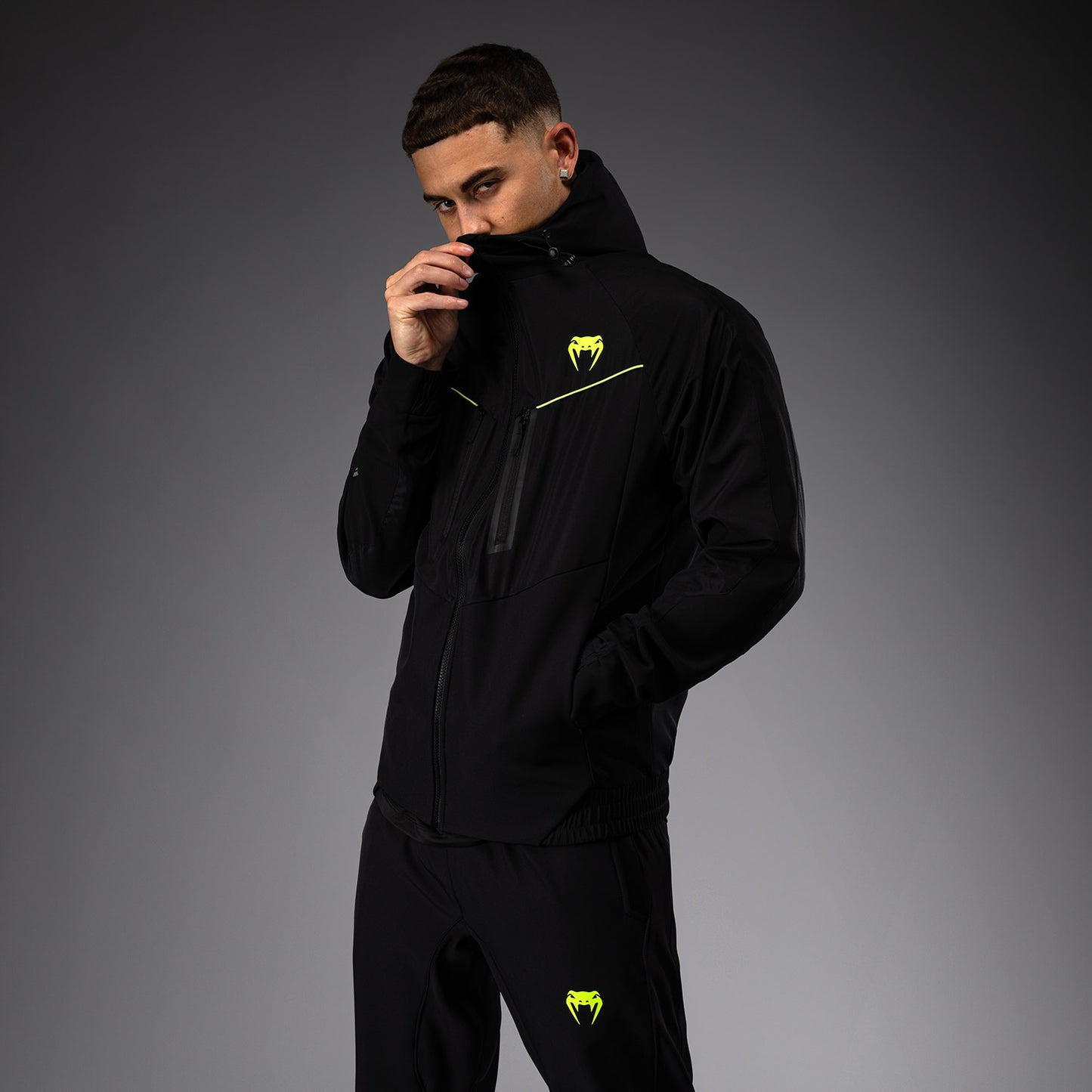 Venum Training Camp 4.0 Chaqueta de chándal - Negro/Verde neón