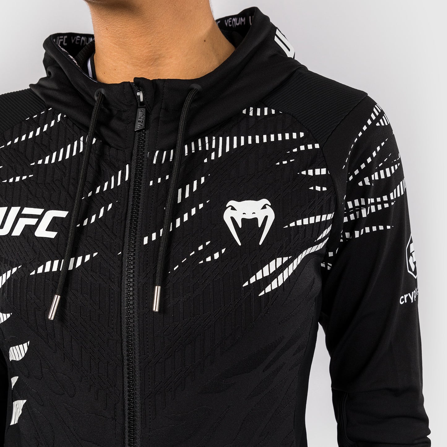 UFC Fusion by Venum Personalizados Authentic Fight Night Sudadera con Capucha para Mujer - Negro