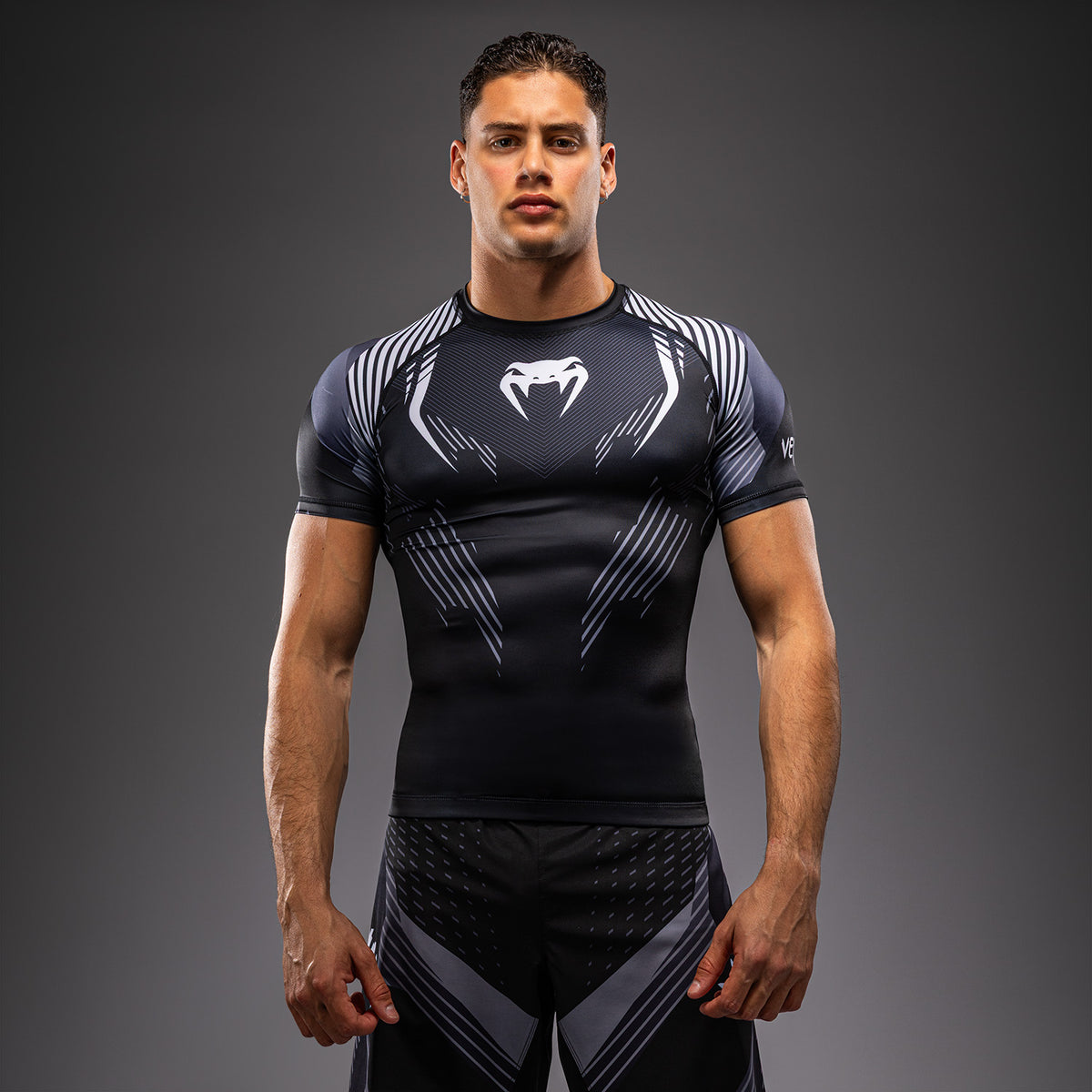 Venum No-Gi 6.0 Rashguard Manga Corta - Negro/Blanco