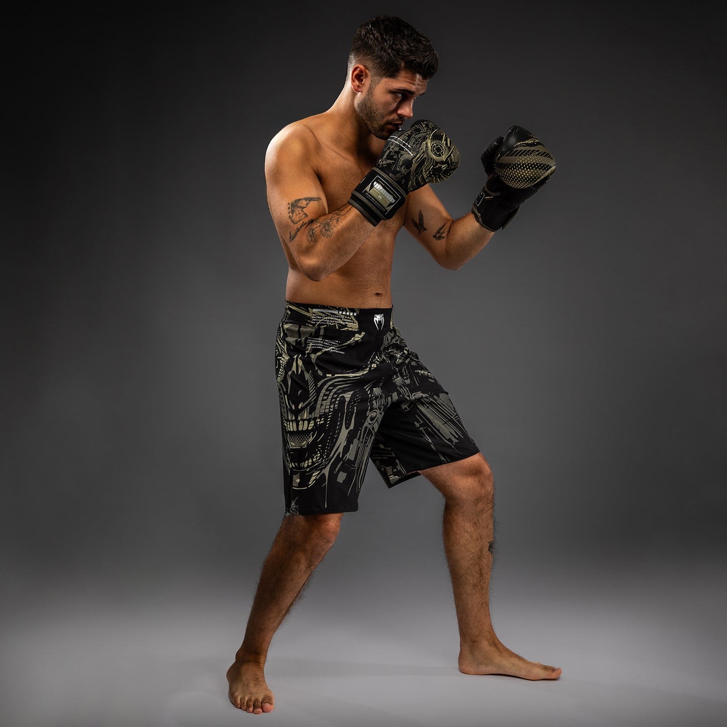 Venum Invader Pantalones de Lucha - Negro/Sand